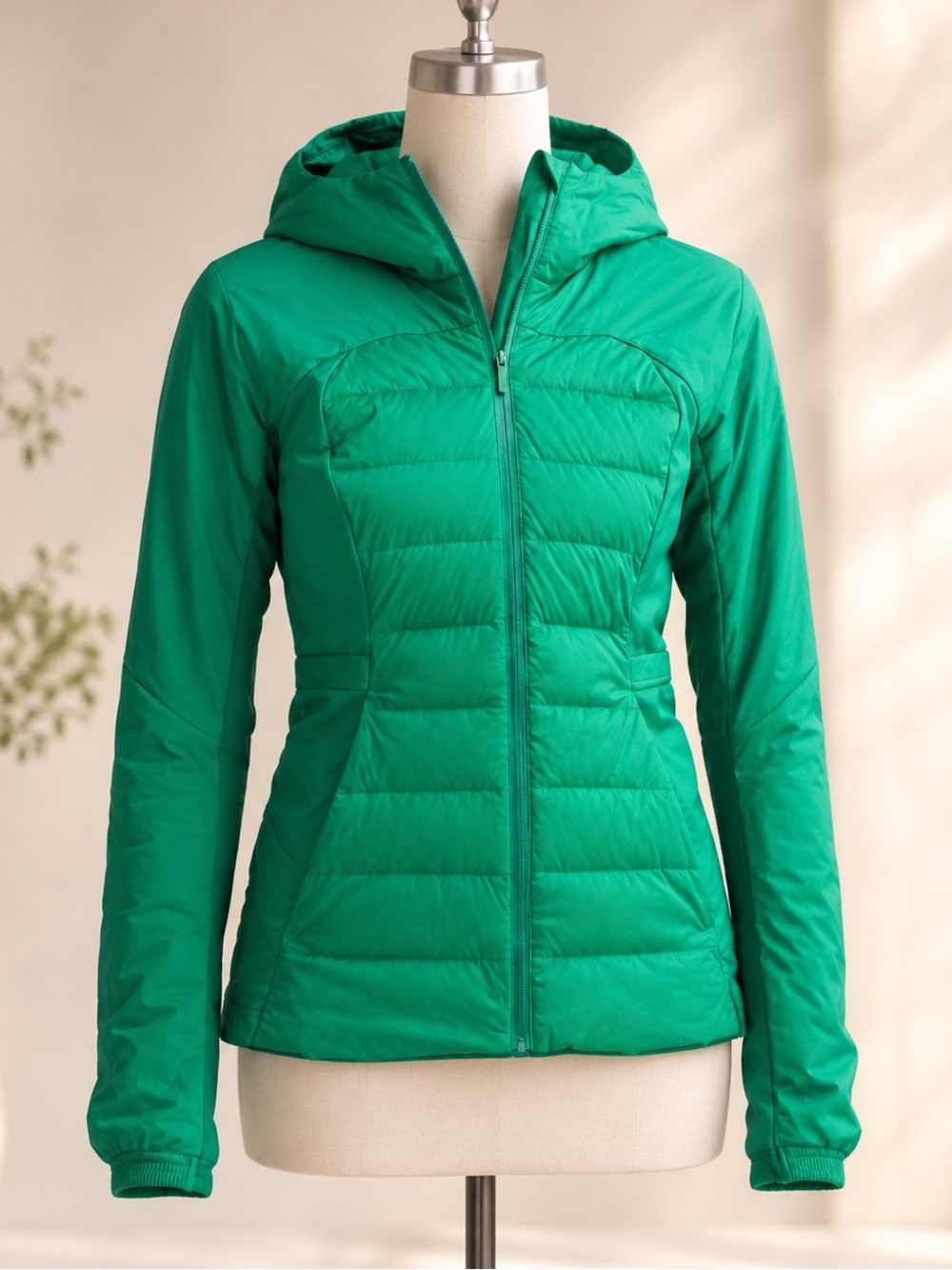 Lululemon Down For It All Down Jacket 700 Fill Size 8 Kelly Green.